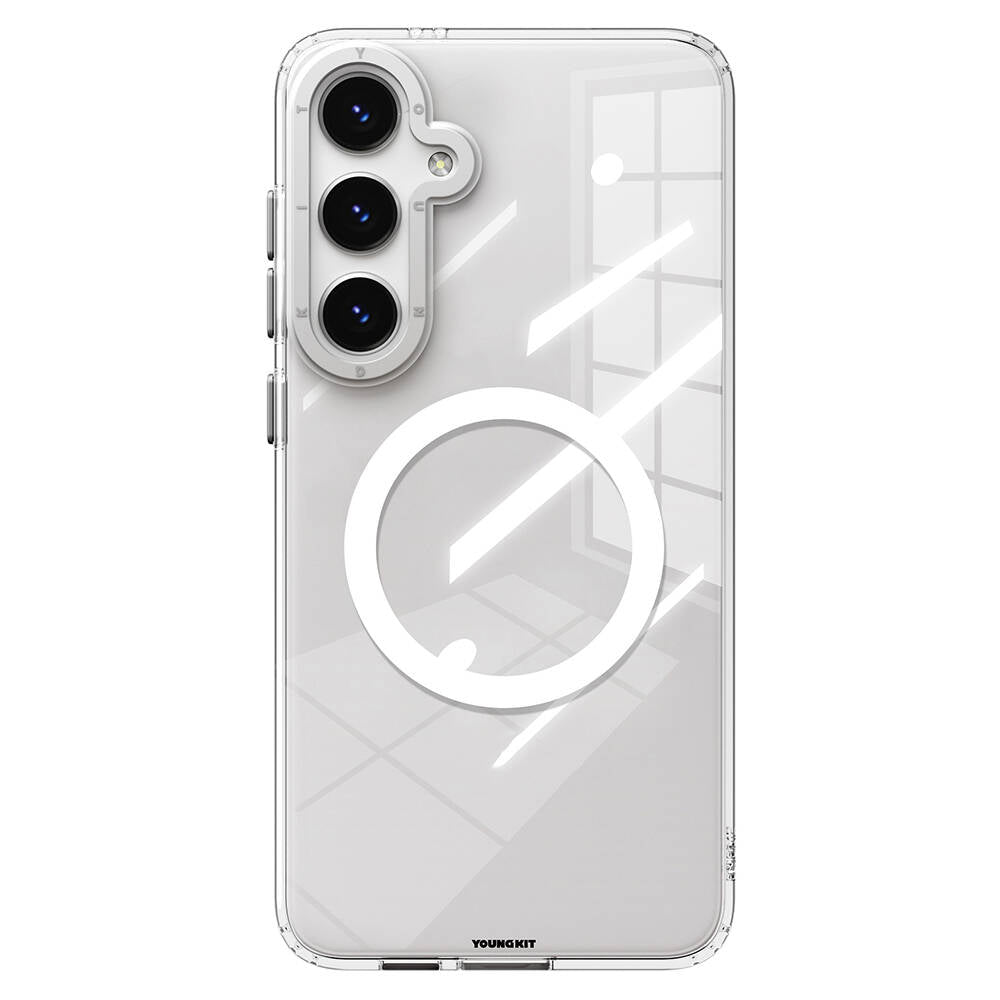 Galaxy S24 Kılıf M-safe Şarj Özellikli Sararmaya Karşı Dayanıklı Youngkit Clear Crystal Serisi Kılıf Galaxy S24 Kılıf M-safe Şarj Özellikli Sararmaya Karşı Dayanıklı Youngkit Clear Crystal Serisi Kılıf